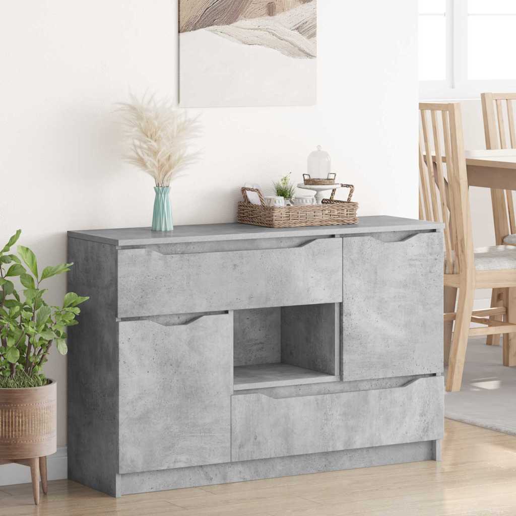 Credenza Grigio cemento 100 x 30 x 65,6 Legno multistrato 888790