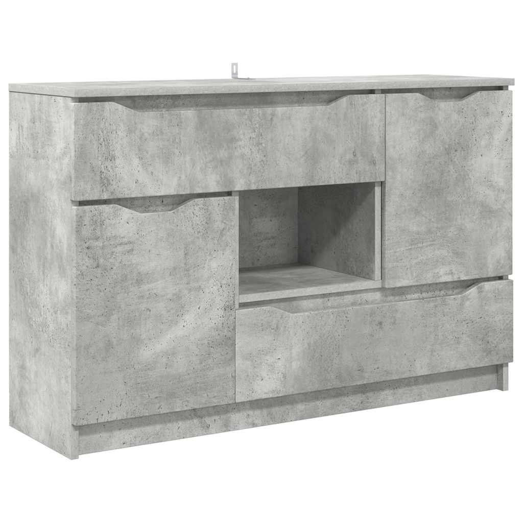 Credenza Grigio cemento 100 x 30 x 65,6 Legno multistrato 888790