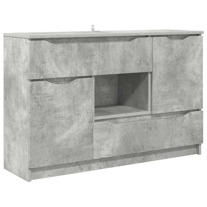 Credenza Grigio cemento 100 x 30 x 65,6 Legno multistrato 888790