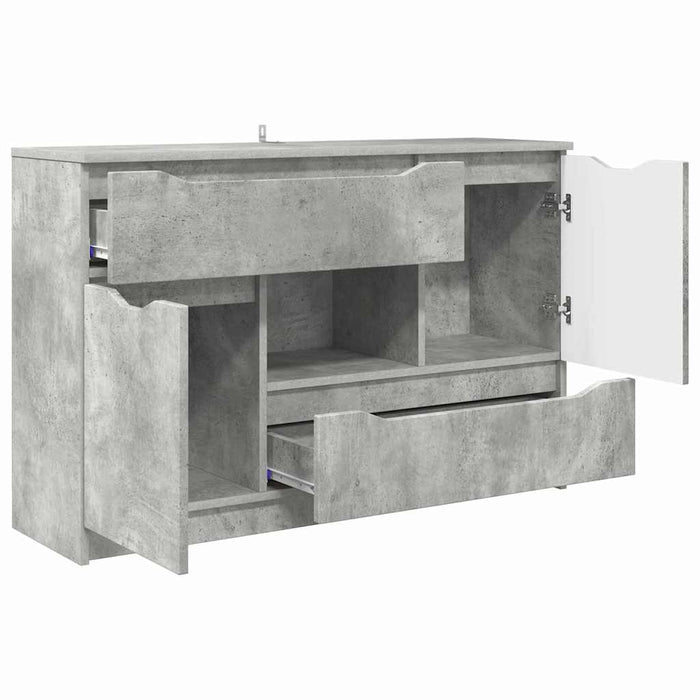 Credenza Grigio cemento 100 x 30 x 65,6 Legno multistrato 888790