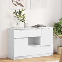 Credenza Bianco Lucido 100 x 30 x 65,6 Legno multistrato 888791