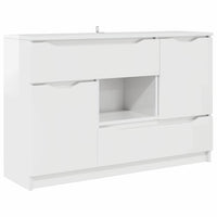 Credenza Bianco Lucido 100 x 30 x 65,6 Legno multistrato 888791