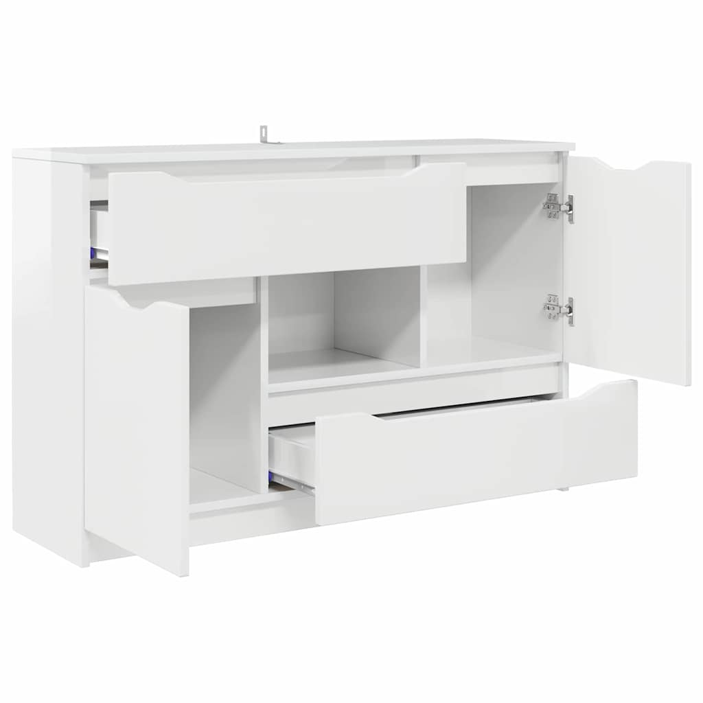 Credenza Bianco Lucido 100 x 30 x 65,6 Legno multistrato 888791