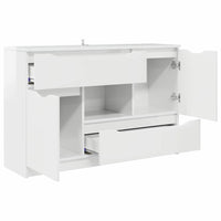 Credenza Bianco Lucido 100 x 30 x 65,6 Legno multistrato 888791