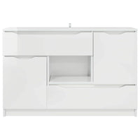 Credenza Bianco Lucido 100 x 30 x 65,6 Legno multistrato 888791