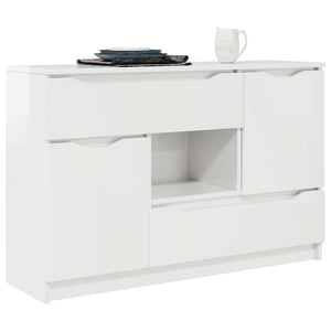 Credenza Bianco Lucido 100 x 30 x 65,6 Legno multistrato 888791