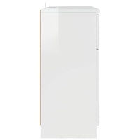 Credenza Bianco Lucido 100 x 30 x 65,6 Legno multistrato 888791