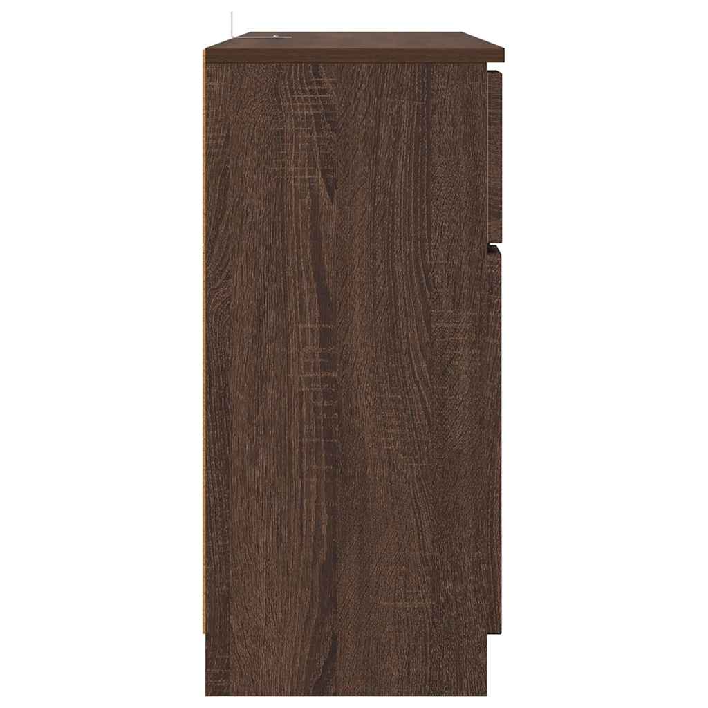Credenza Rovere Marrone 100 x 30 x 65,6 Legno multistrato 888794