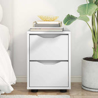 Comodino Bianco 30,5 x 30 x 43 cm Legno multistrato 888797