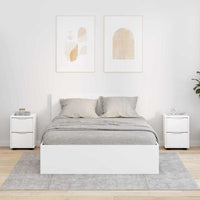 Comodini 2 pcs Bianco 30,5 x 30 x 43 cm Legno multistrato 888798
