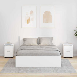 Comodini 2 pcs Bianco 30,5 x 30 x 43 cm Legno multistrato 888798