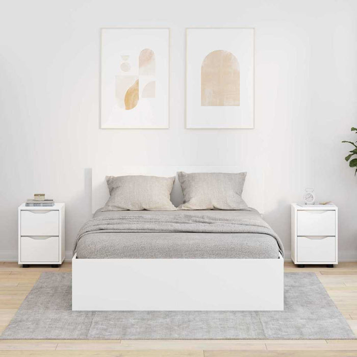 Comodini 2 pcs Bianco 30,5 x 30 x 43 cm Legno multistrato 888798