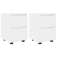 Comodini 2 pcs Bianco 30,5 x 30 x 43 cm Legno multistrato 888798