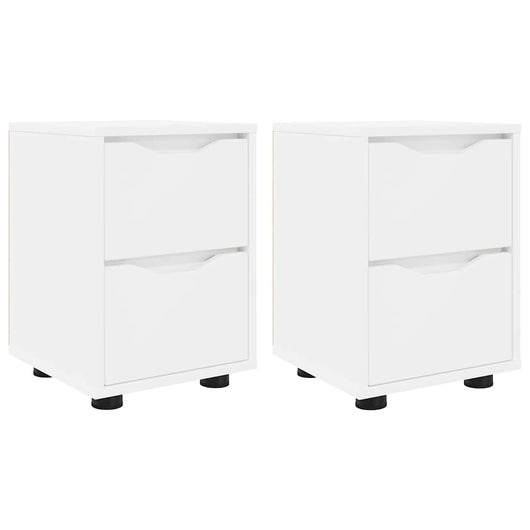 Comodini 2 pcs Bianco 30,5 x 30 x 43 cm Legno multistrato 888798
