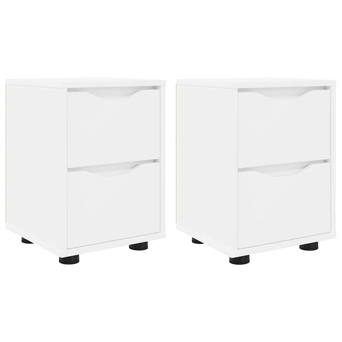 Comodini 2 pcs Bianco 30,5 x 30 x 43 cm Legno multistrato 888798