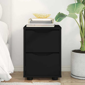 Comodino con cassetto Nero 30,5 x 30 x 43 cm Legno multistrato 888799