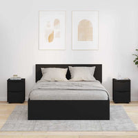 Comodini 2 pcs Nero 30,5 x 30 x 43 cm Legno multistrato 888800