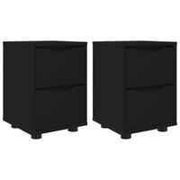 Comodini 2 pcs Nero 30,5 x 30 x 43 cm Legno multistrato 888800