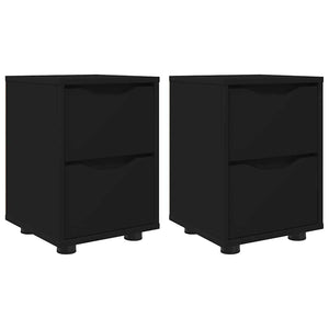 Comodini 2 pcs Nero 30,5 x 30 x 43 cm Legno multistrato 888800