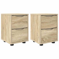Comodini con cassetto 2 pcs Rovere Sonoma 30,5 x 30 x 43 cm 888802
