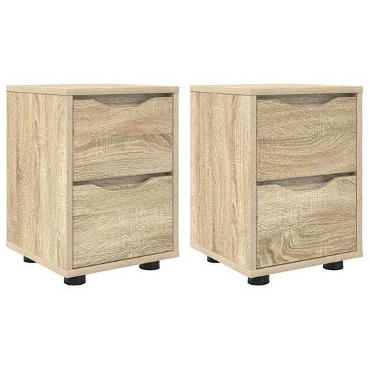 Comodini con cassetto 2 pcs Rovere Sonoma 30,5 x 30 x 43 cm 888802