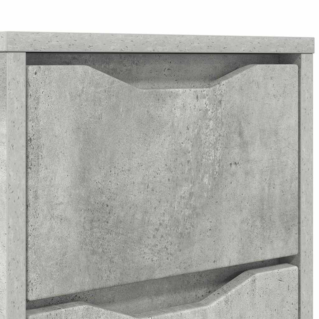 Comodino Grigio cemento 30,5 x 30 x 43 cm Legno multistrato 888803