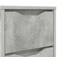 Comodino Grigio cemento 30,5 x 30 x 43 cm Legno multistrato 888803