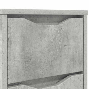 Comodino Grigio cemento 30,5 x 30 x 43 cm Legno multistrato 888803