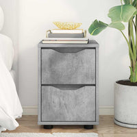 Comodino Grigio cemento 30,5 x 30 x 43 cm Legno multistrato 888803