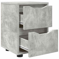 Comodino Grigio cemento 30,5 x 30 x 43 cm Legno multistrato 888803