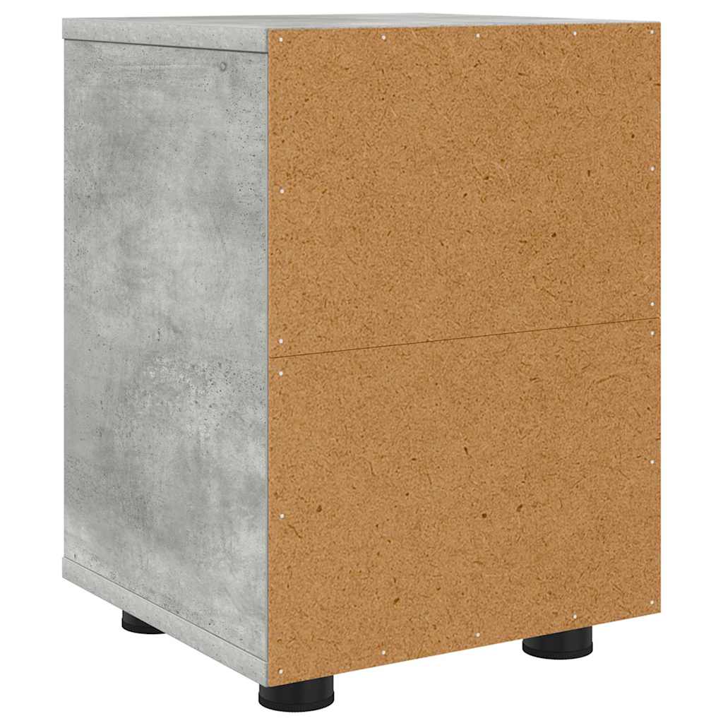 Comodino Grigio cemento 30,5 x 30 x 43 cm Legno multistrato 888803