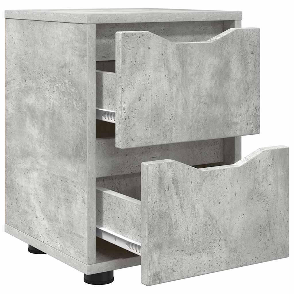 Comodini con cassetto 2 pcs Grigio cemento 30,5 x 30 x 43 cm 888804