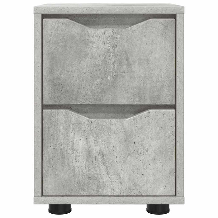 Comodini con cassetto 2 pcs Grigio cemento 30,5 x 30 x 43 cm 888804