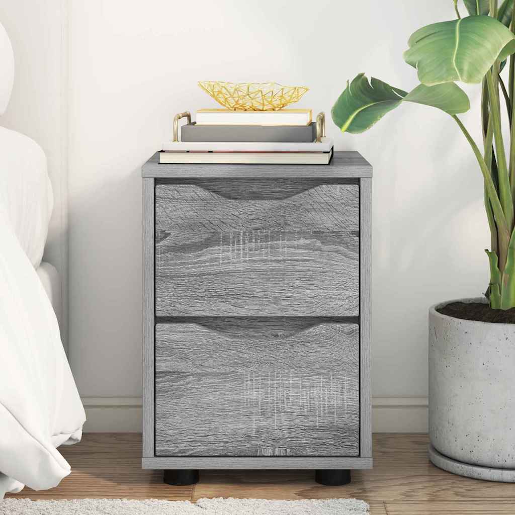 Comodino Grigio Sonoma 30,5 x 30 x 43 cm Legno multistrato 888809