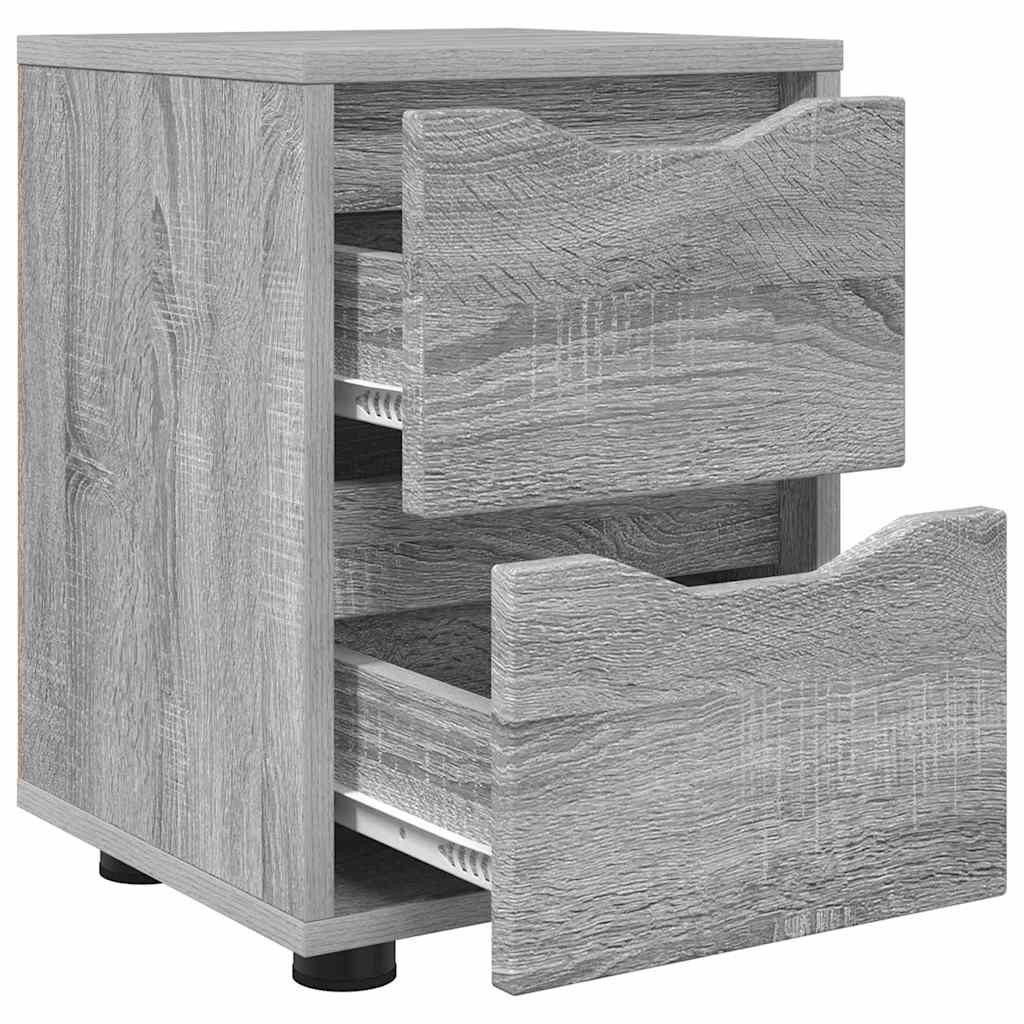 Comodino Grigio Sonoma 30,5 x 30 x 43 cm Legno multistrato 888809