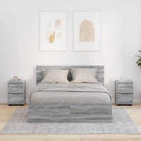 Comodini con cassetto 2 pz-Set di 2 Tavolino da notte Grigio Sonoma 30,5 x 30 x 43 cm