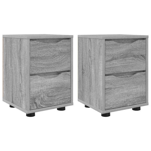 Comodini con cassetto 2 pcs Grigio Sonoma 30,5 x 30 x 43 cm 888810