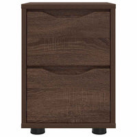 Comodini con cassetto 2 pcs Rovere Marrone 30,5 x 30 x 43 cm 888812