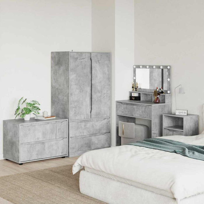 Armadio Grigio cemento 80 x 48 x 57 cm Legno multistrato 888820