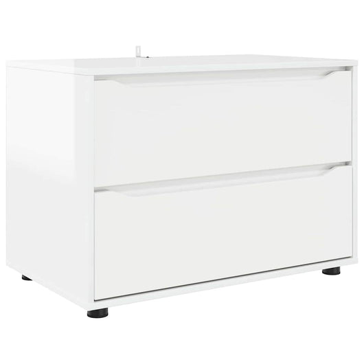 Armadio Bianco Lucido 80 x 48 x 57 cm Legno multistrato 888821