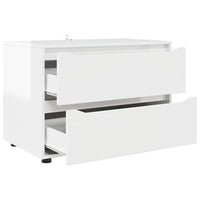 Armadio Bianco Lucido 80 x 48 x 57 cm Legno multistrato 888821