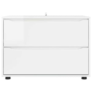 Armadio Bianco Lucido 80 x 48 x 57 cm Legno multistrato 888821