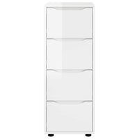 Armadio Bianco Lucido 40 x 48 x 105 cm Legno multistrato 888901