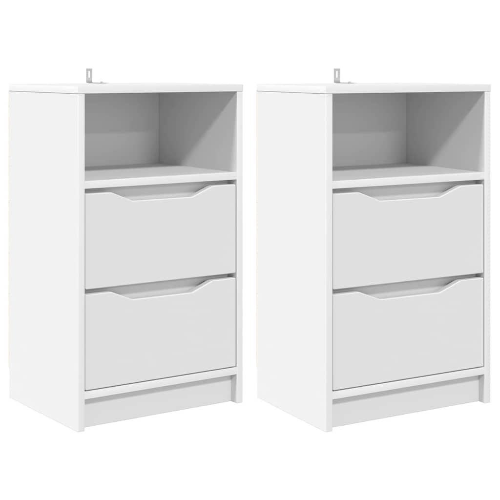 Comodini 2 pcs Bianco 40 x 30 x 467 cm Legno multistrato 888908