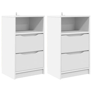Comodini 2 pcs Bianco 40 x 30 x 467 cm Legno multistrato 888908