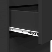 Comodino con cassetto Nero 40 x 30 x 467 cm Legno multistrato 888909