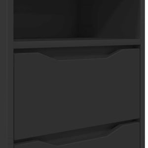 Comodino con cassetto Nero 40 x 30 x 467 cm Legno multistrato 888909