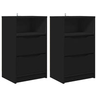 Comodini 2 pcs Nero 40 x 30 x 467 cm Legno multistrato 888910