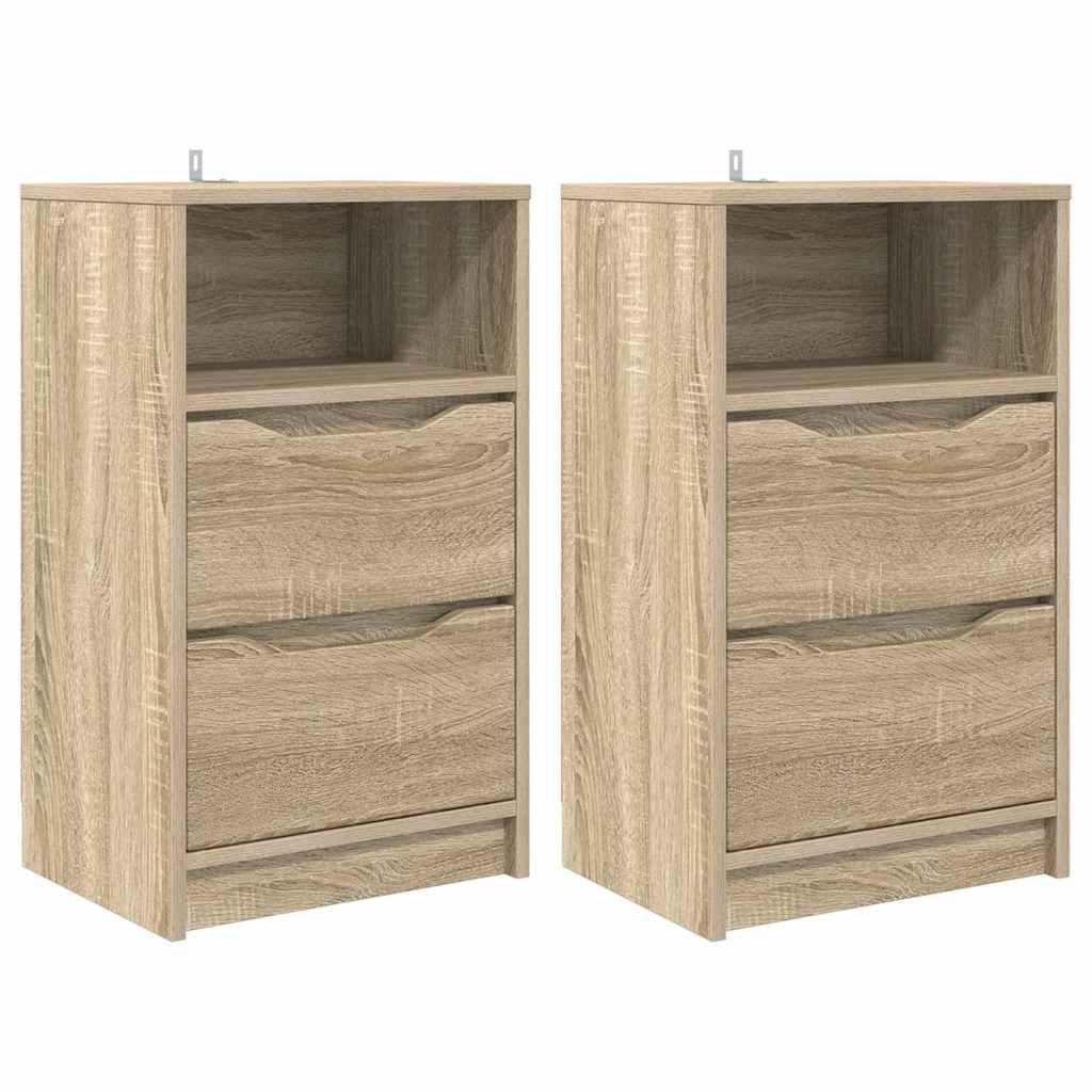 Comodini 2 pcs Rovere Sonoma 40 x 30 x 467 cm Legno multistrato 888912