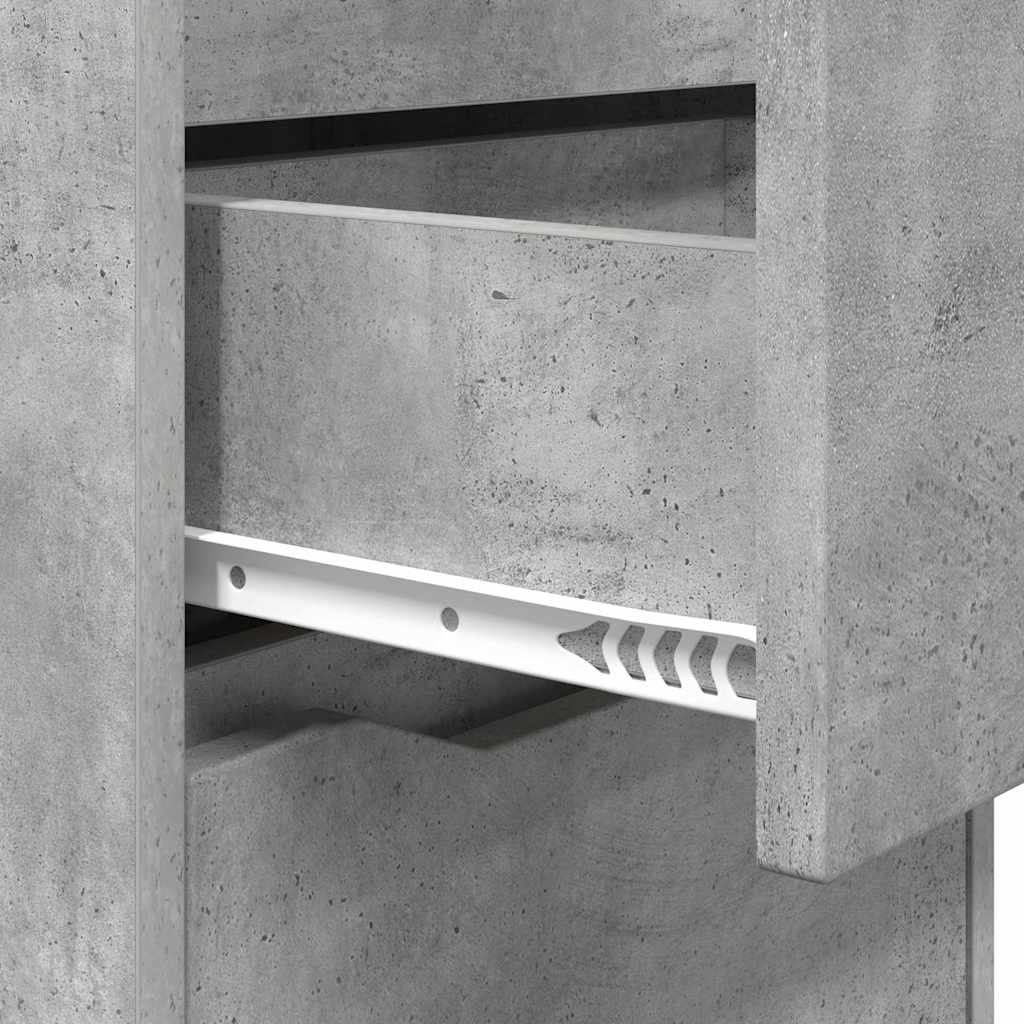 Comodini con cassetto 2 pcs Grigio cemento 40 x 30 x 467 cm 888914